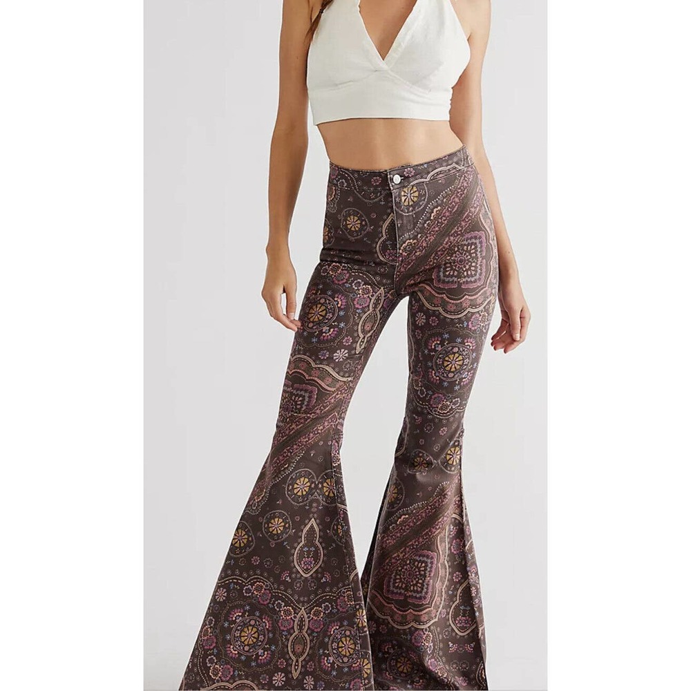 Free People's Just Float on Flare in Chocolate Combo Size 24